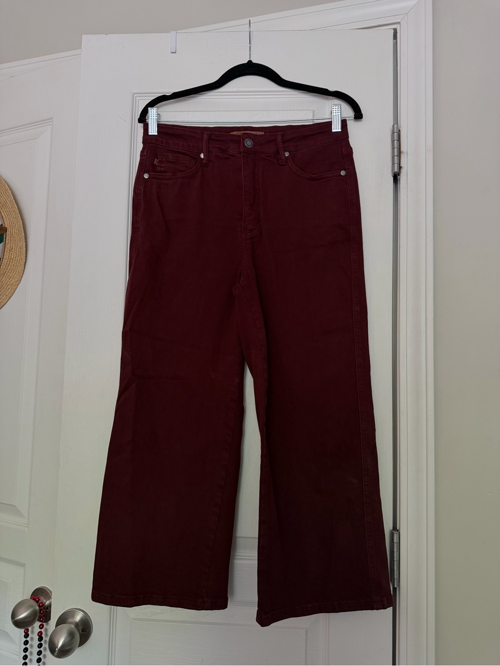 Judy Blue burgundy garment dyed wide leg jeans size 9/29